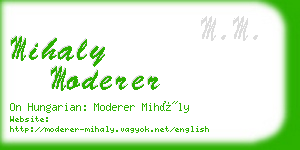 mihaly moderer business card